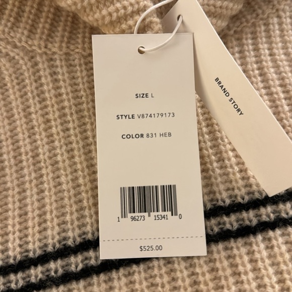 VINCE
Cashmere Striped Turtleneck Sweater - Picture 5 of 11